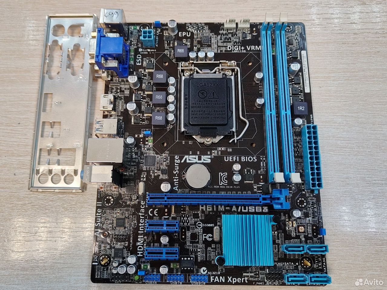 Материнская плата asus H61M-A/USB3, s1155