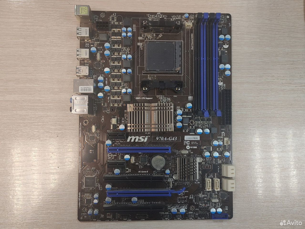 Мат. плата sAM3+ MSI 970A-G43 нерабочая, на зап.ч
