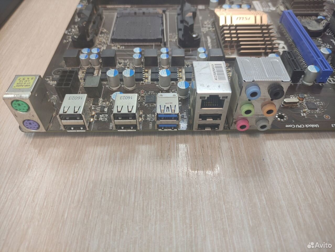 Мат. плата sAM3+ MSI 970A-G43 нерабочая, на зап.ч