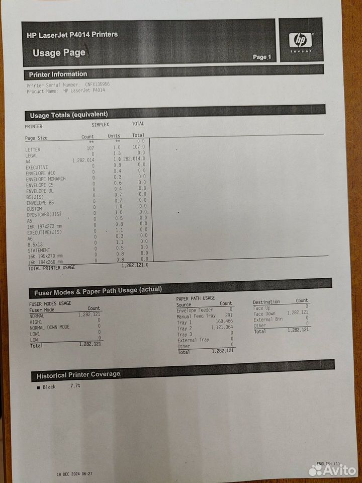 Принтер лазерный HP LaserJet P4014n, A4