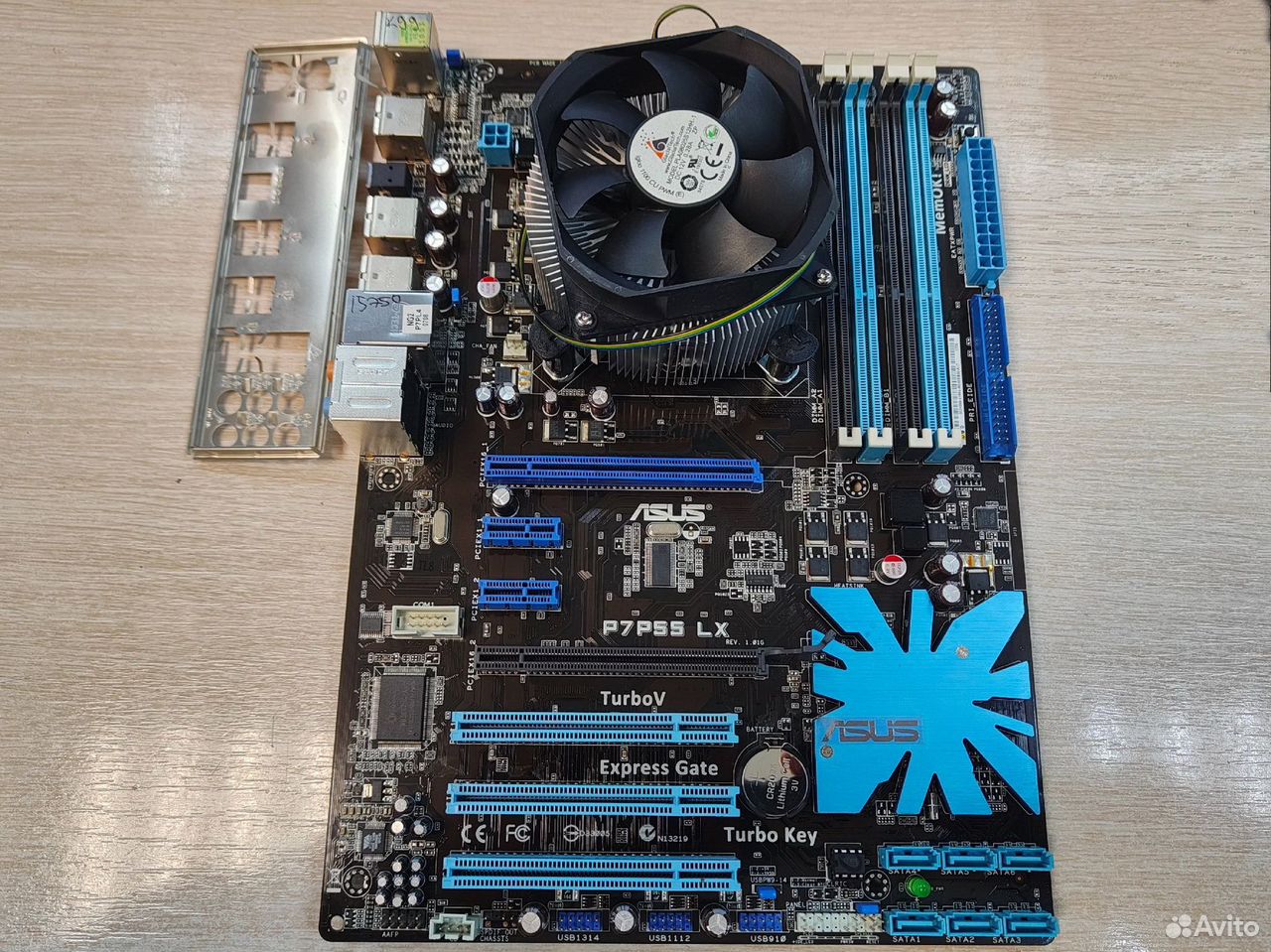 Комплект MB s1156 asus P7P55 LX + i5-750