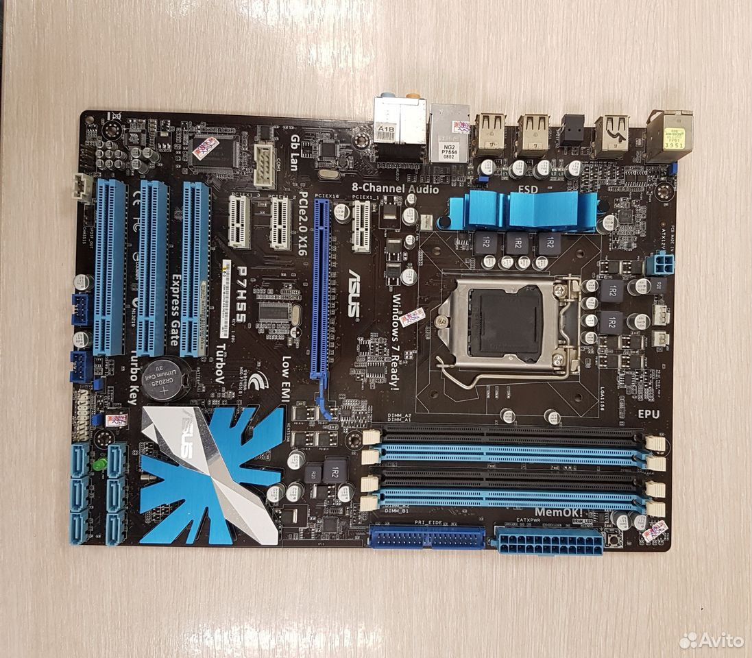 Материнская плата asus P7H55, s1156, ATX