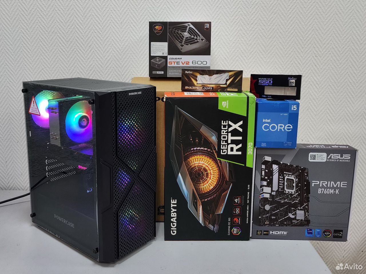 Игровой Core i5-12400F/16Gb/SSD 512Gb/RTX 3070