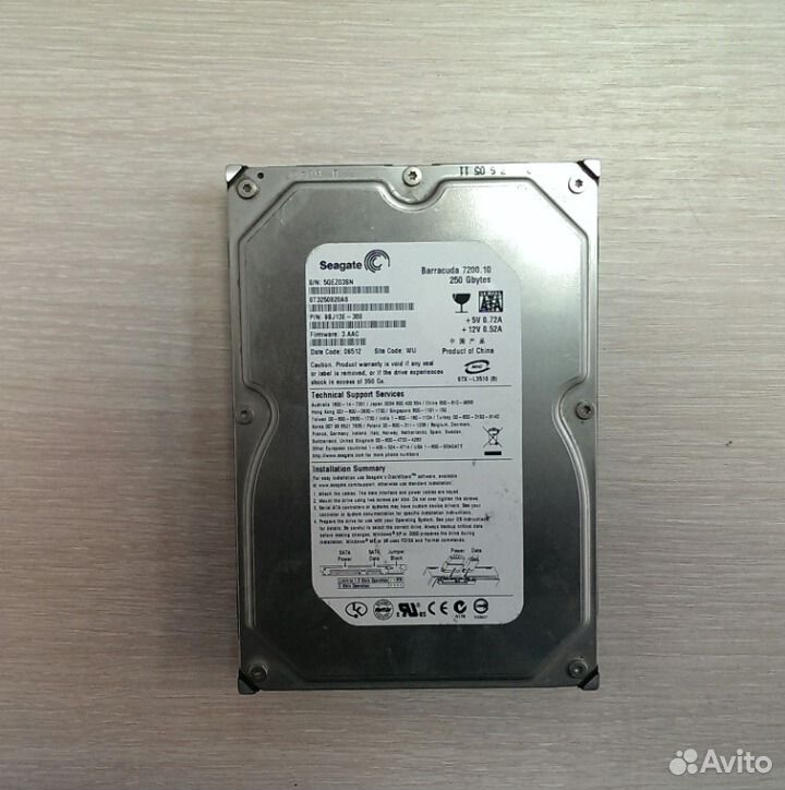 Жесткий диск Seagate ST3250820AS, 250Gb, SATA